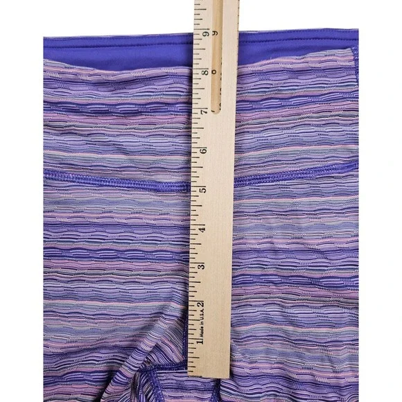 Lululemon Run Top Speed Crop Space Dye Twist Pink Purple Leggings Capris Size 6 - Picture 5 of 10